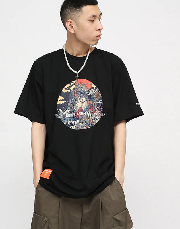 Japanese Plus Size Graphic T-Shirt