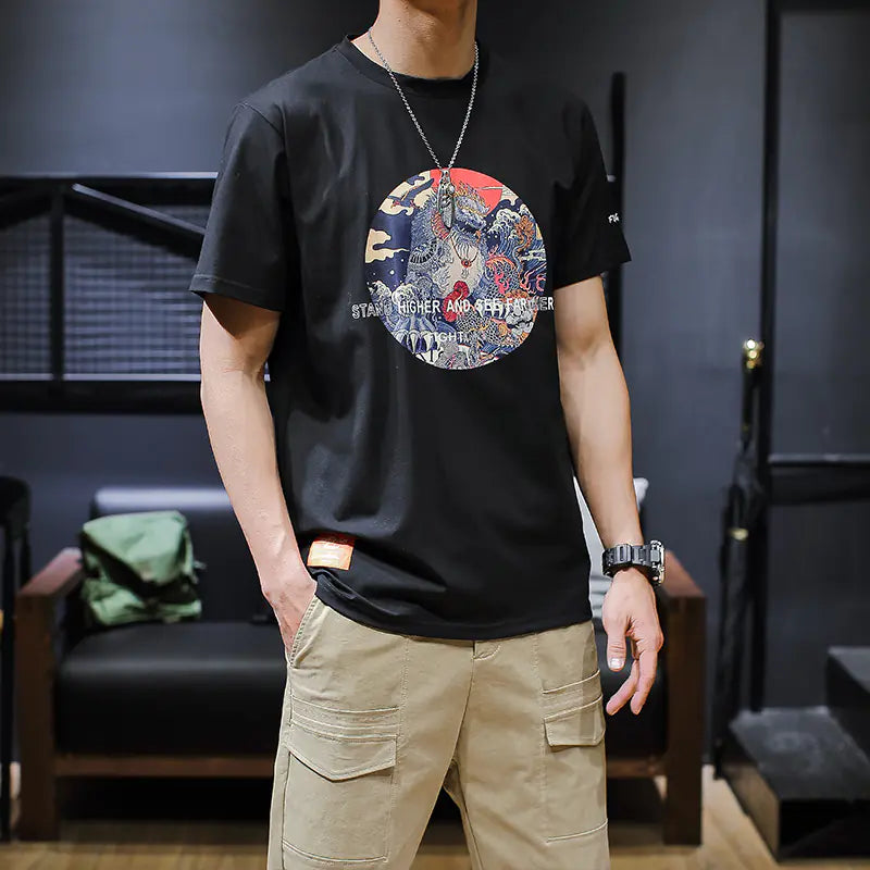 Japanese Plus Size Graphic T-Shirt