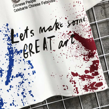 Korean Fashion Summer Men's Graphic Half Sleeve T-Shirts