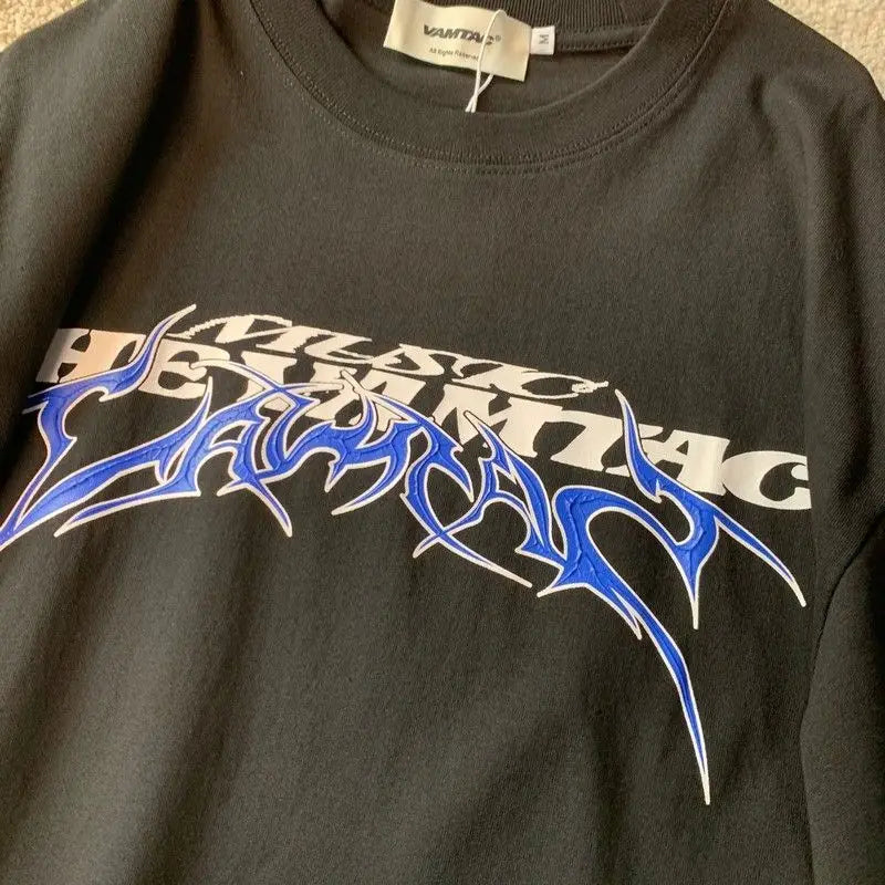 American Vintage Letter Print Graphic T-shirt for Couples