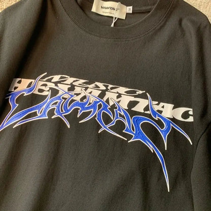 American Vintage Letter Print Graphic T-shirt for Couples