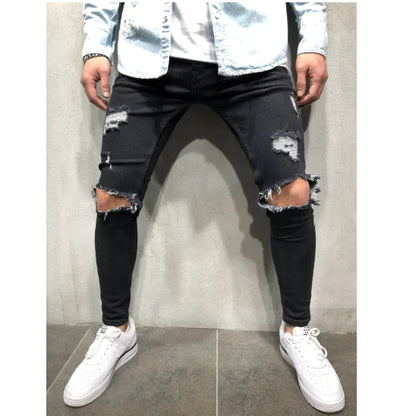 Light Blue Ripped Jeans for Men
