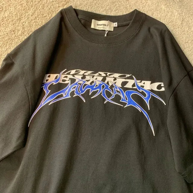 American Vintage Letter Print Graphic T-shirt for Couples