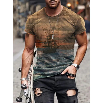 2022 Summer Casual Plus Size 3D Graphic T-Shirt