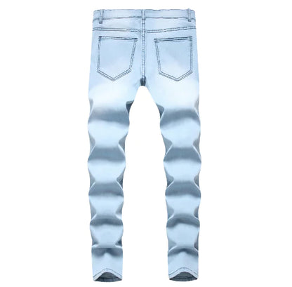 Light Blue Ripped Jeans for Men