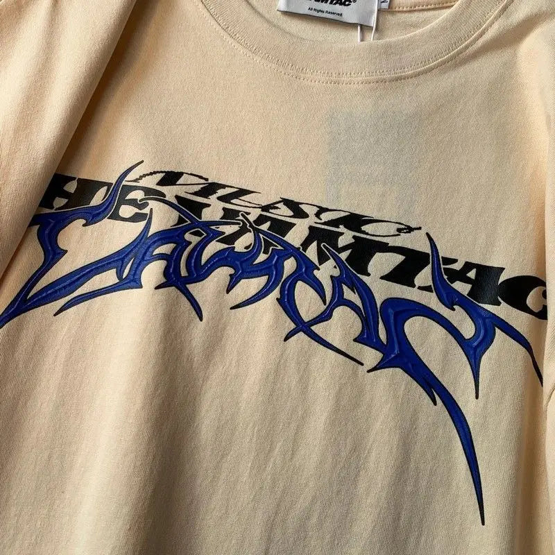 American Vintage Letter Print Graphic T-shirt for Couples